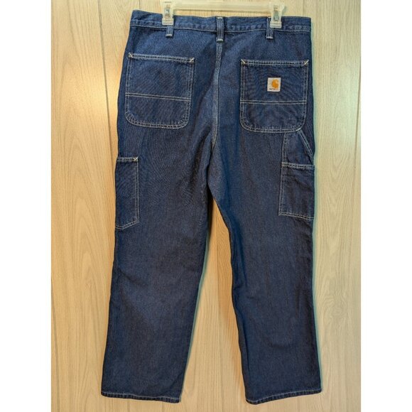 Carhartt 382-83 Dungaree Fit Utility Jeans Relaxed Men's Denim Loose Work Wear - Picture 4 of 10